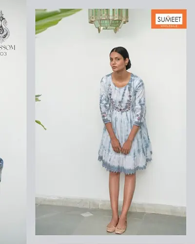 Blossom Tie-Dye Kurti, wholesale ladies wear at Sumeet Wholesale Raipur