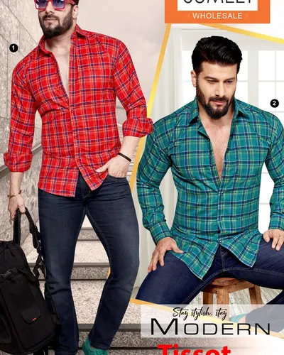 Men's Check Shirts, wholesale men's wear at Sumeet Wholesale Raipur